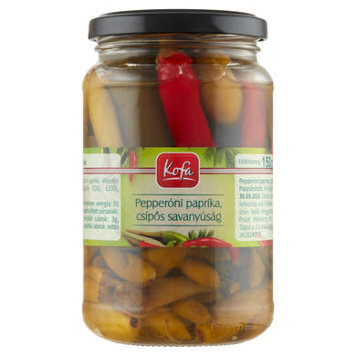 Kofa pepperóni paprika, csípős savanyúság 350 g