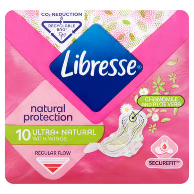 Libresse Ultra+ Natural Protection egészségügyi betét aloe vera kivonattal