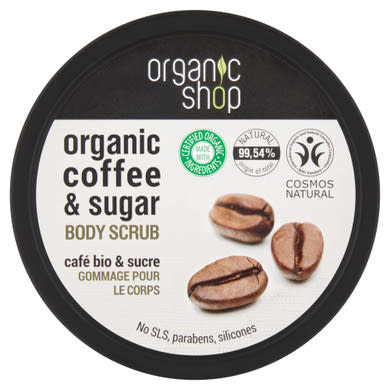 Organic Shop testradír bio kávéolajjal és természetes cukorral