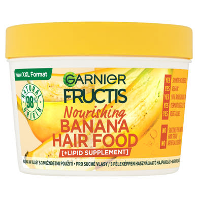 Garnier Fructis Hair Food Tápláló Banana hajpakolás nagyon száraz hajra,