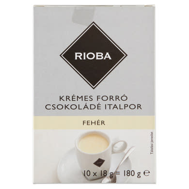 Rioba fehér krémes forró csokoládé italpor 10 x (180 g)