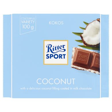 Ritter Sport kókusz-tejkrémmel töltött tejcsokoládé