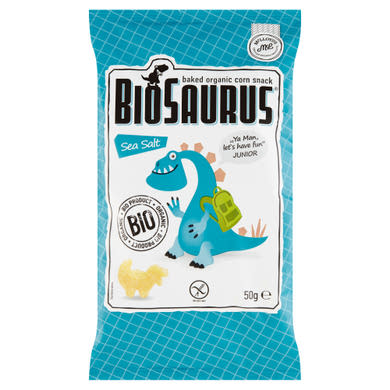 BioSaurus BIO tengeri só ízesítésű extrudált kukoricás snack
