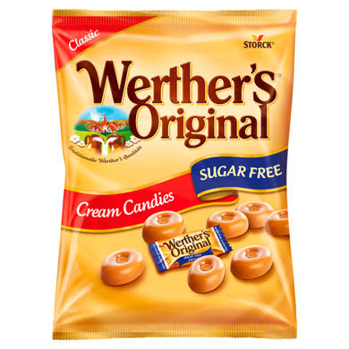 Werther's Original cukormentes tejszínes töltetlen keménycukorka édesítőszerekkel
