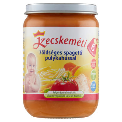 Kecskeméti zöldséges spagetti pulykahússal bébiétel 6 hónapos kortól