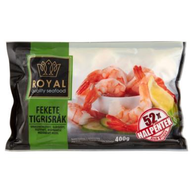 Royal gyorsfagyasztott előfőzött fekete tigrisrák 400 g