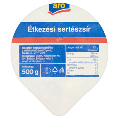 Aro étkezési sült sertészsír