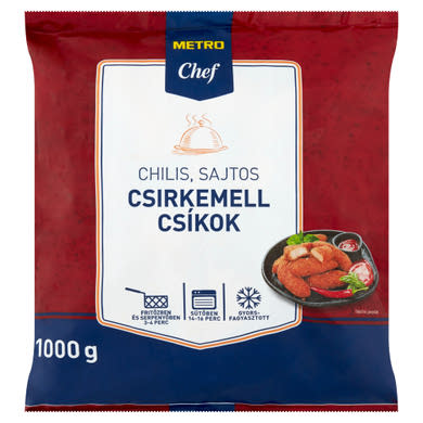 METRO Chef gyorsfagyasztott chilis, sajtos csirkemell csíkok