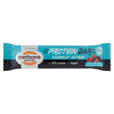 Cerbona Protein Bar étcsokoládés-málnás zabszelet 40 g