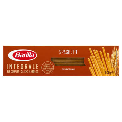 Barilla Spaghetti teljes kiőrlésű szálas durum száraztészta