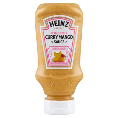 Heinz curry-mangó ízű krémes gyümölcsös jellegű szósz