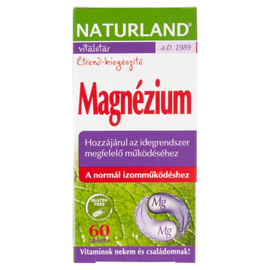 Naturland Vitalstar magnézium étrend-kiegészítő tabletta 60 db 47,7 g