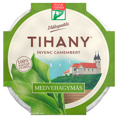 Tihany Válogatás Ínyenc Camembert medvehagymás zsírdús lágysajt