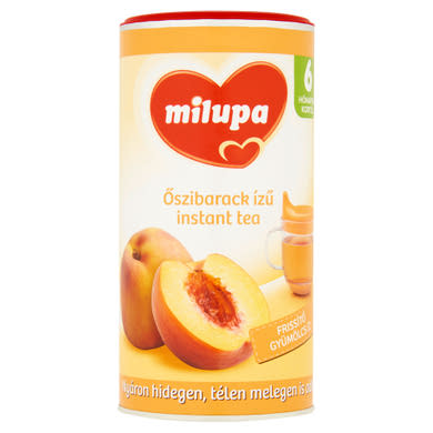 Milupa őszibarack ízű instant tea 6 hónapos kortól