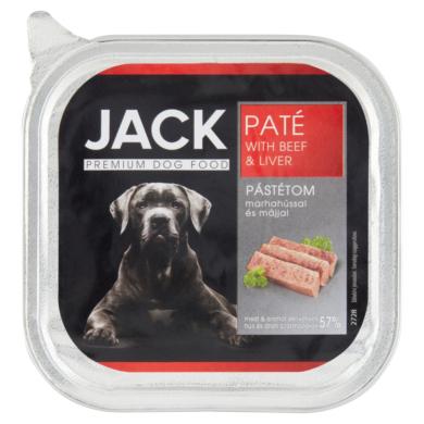 Jack Premium teljes értékű eledel kutyáknak gabonamentes pástétom recept marhával és májjal