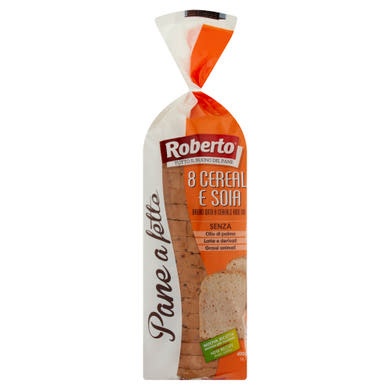 Roberto búza-, árpa- és rozsliszttel készült szeletelt kenyér szójagranulátummal