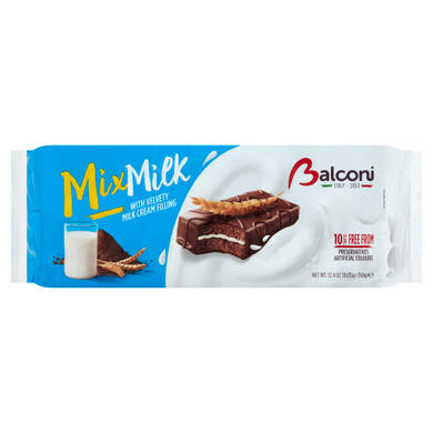Balconi Mix Milk édes sütőipari termék zsírszegény kakaótartalmú bevonattal 10 x 35 g