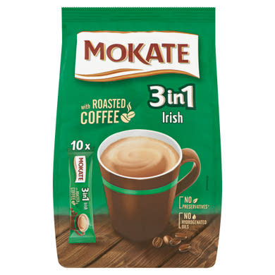 Mokate 3in1 azonnal oldódó kávéspecialitás Irish Cream likőr ízesítéssel 10x17 g