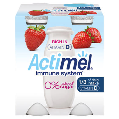Danone Actimel eperízű sovány joghurtital édesítőszerekkel, B6- és D-vitaminnal 4 x  (400 g)