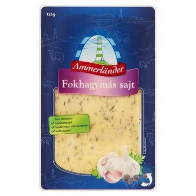 Ammerländer szeletelt fokhagymás sajt 125 g