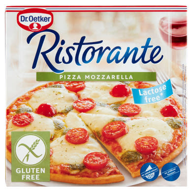 Dr. Oetker Ristorante Pizza Mozzarella gyorsfagyasztott gluténmentes pizza mozzarella sajttal