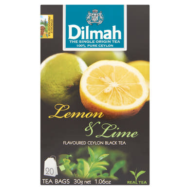 Dilmah filteres fekete tea lime és citrom aromával 20 filter 30 g