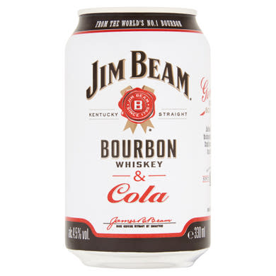 Jim Beam Bourbon Whiskey & Cola alkoholos üdítő ital 4,5%