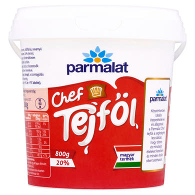 Parmalat Chef élőflórás tejföl 20% 800 g
