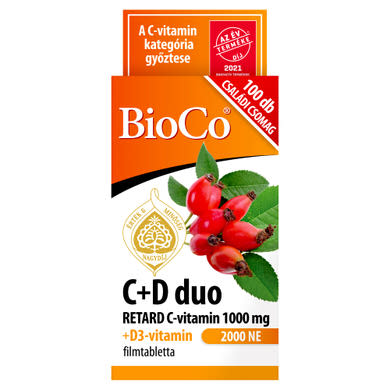 BioCo C+D duo 2000 NE filmtabletta 100 x 1,455 g (145,5 g)
