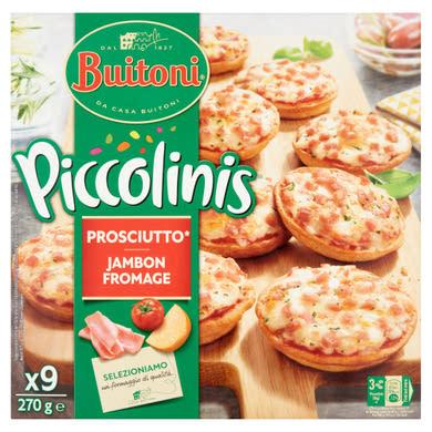 Buitoni Piccolinis Prosciutto gyorsfagyasztott mini pizza 9 db