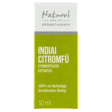 Naturol Aromatherapy 100%-os tisztaságú természetes indiai citromfű illóolaj
