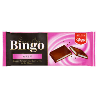 Bingo tej ízű krémmel töltött desszert kakaós tejbevonómasszából