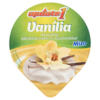 Mizo Update 1 vanília ízű puding édesítőszerekkel és tejszínhabbal