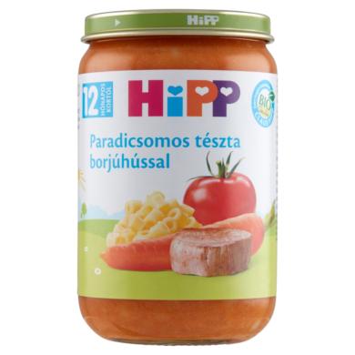 HiPP BIO paradicsomos tészta borjúhússal bébiétel 12 hónapos kortól