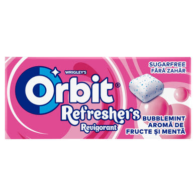 Orbit Refreshers Bubblemint gyümölcs- és mentaízű cukormentes rágógumi édesítőszerrel