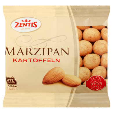 Zentis kakaóporral bevont marcipán burgonya