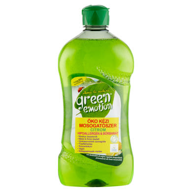 Green Emotion öko citrom kézi mosogatószer koncentrátum