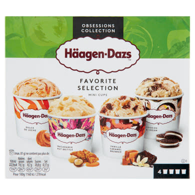 Häagen-Dazs jégkrém válogatás 4 x 95 ml (380 ml)