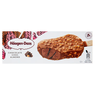 Häagen-Dazs kakaós jégkrém csokoládé öntettel, pirított mandulával és belga tejcsokoládéval 80 ml