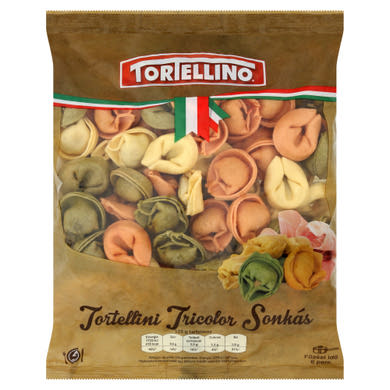 Tortellino Tortellini Tricolor sonkás friss tészta 500 g