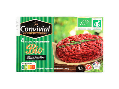 Convivial Fagyasztott Bio darált marhahúspogácsa100g