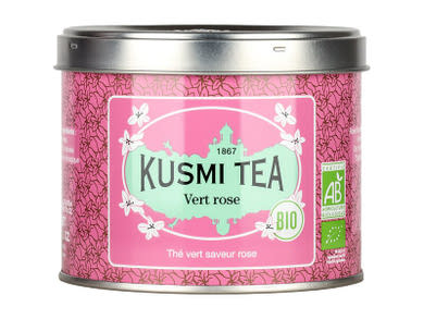 Kusmi Bio Vert Rose szálas zöld tea rózsaolajjal