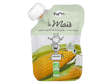 Popote Bio bébiétel Csemegekukorica-püré