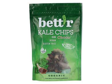 Bett'r Organic fodros kelkáposzta Bio chips csokoládés-mandulás