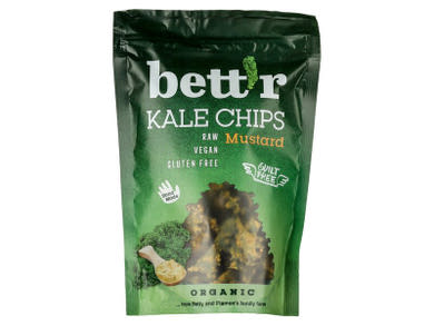 Bett'r Organic fodros kelkáposzta Bio chips mustáros-hagymás