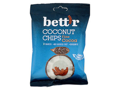 Bett'r Organic Bio kakaós kókusz chips