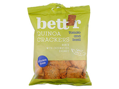 Bett'r Organic Bio quinoa kréker paradicsomos-bazsalikomos