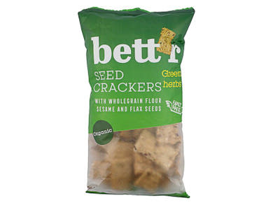 Bett'r Organic Bio teljes kiőrlésű magvas kréker zöldfűszerekkel
