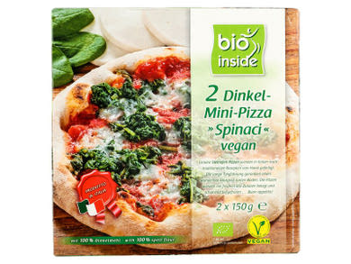 BioInside Spelt-mini-pizza "spenótos" vegán150g
