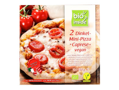 BioInside Bio 2db fagyasztott tönköly mini-pizza Caprese vegán150g